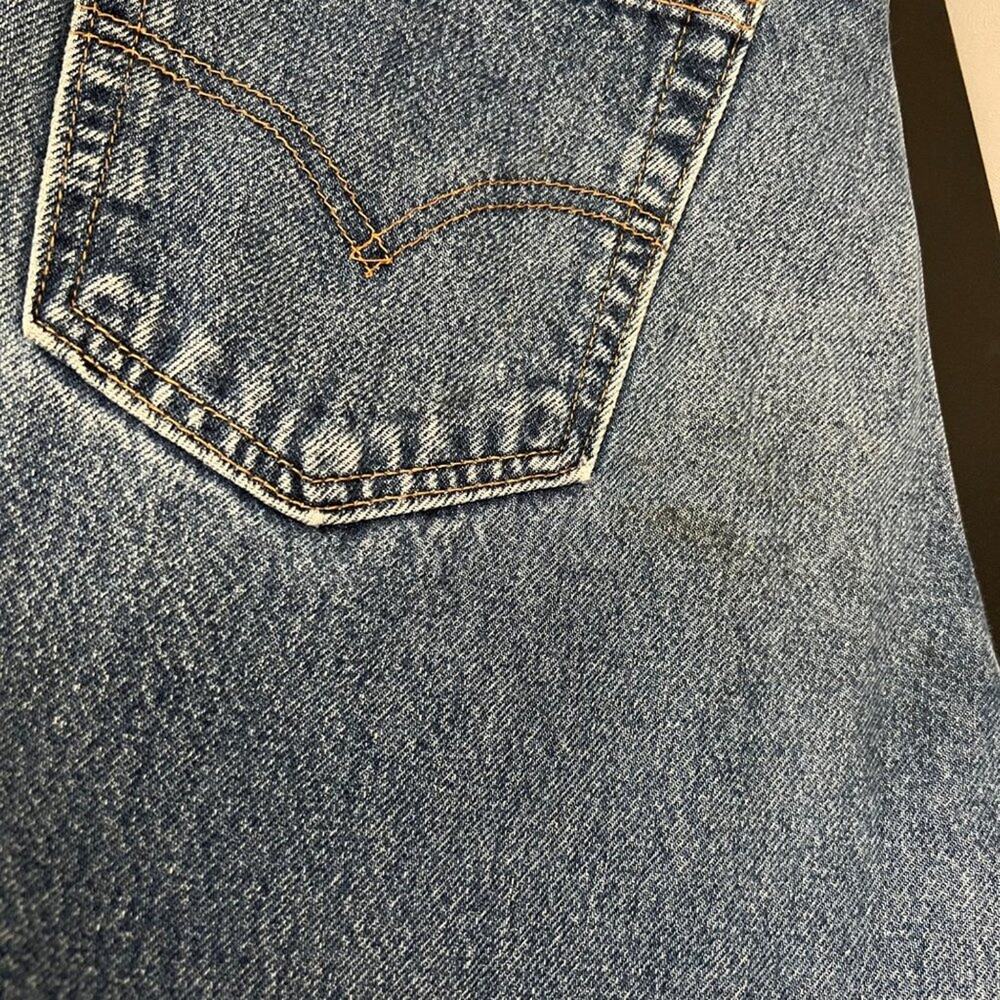 Levi's 505 Regular Fit Straight Leg Workwear Blue Denim Jeans | Men's Size 34X34 - Picture 9 of 13